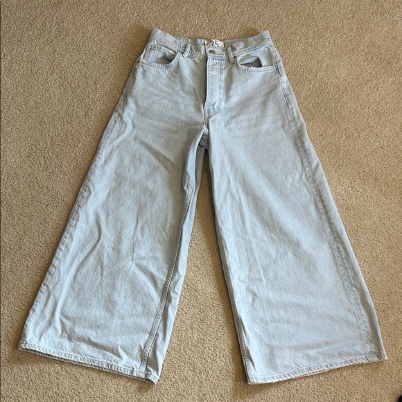 We The Free Denim - Free People/We The Free Light Blue Wide-Leg Jeans